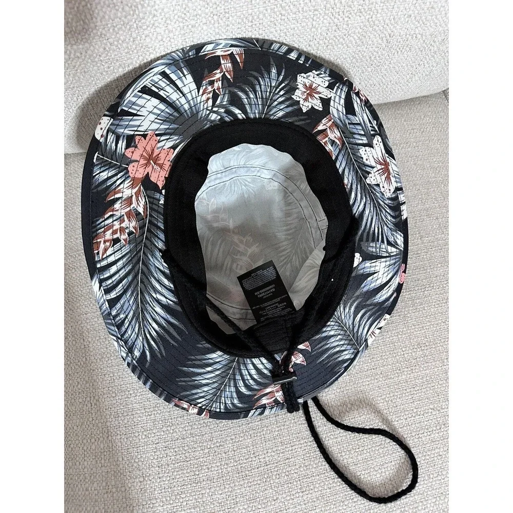 Hurley Men's Vagabond Bucket Sun Hat Floral Tropical Print‎ Drawstring Size S/M